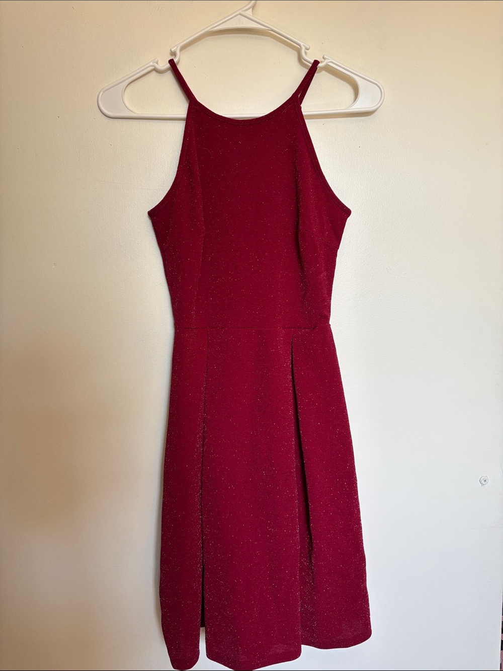 Soprano Burgundy Sparkle Midi Dress